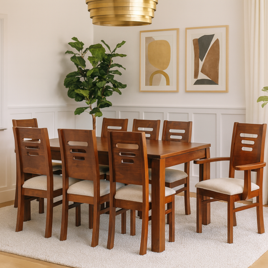 Juego Comedor Verona 6 sillas + 2 sitiales