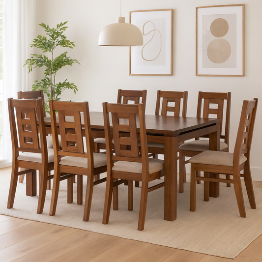 Juego Comedor Roma 8 sillas Rectangular