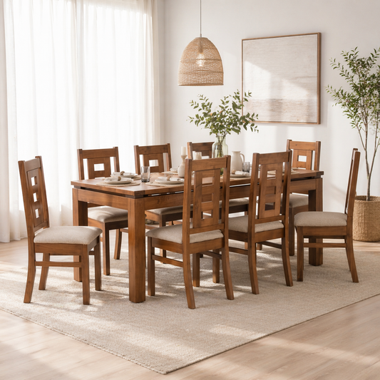 Juego Comedor Roma 8 sillas Rectangular