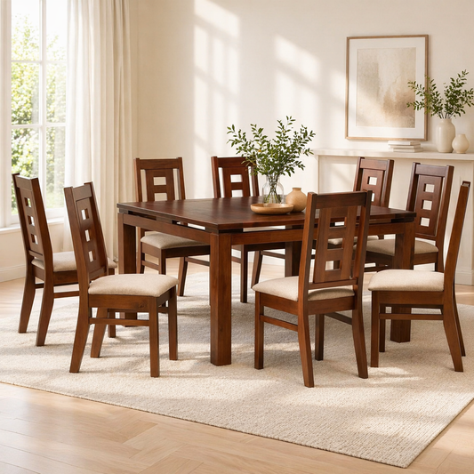 Juego Comedor Roma 8 sillas Cuadrado