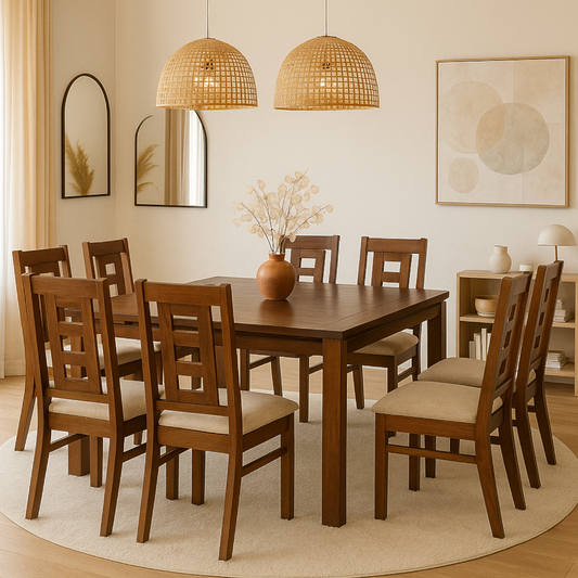 Juego Comedor Roma 8 sillas Cuadrado